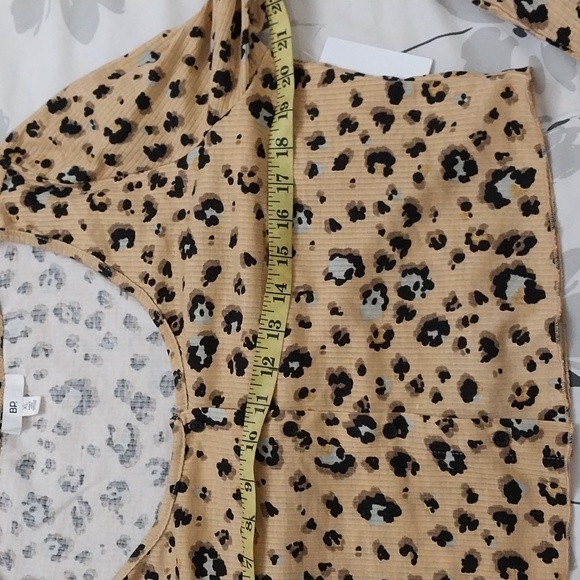 BP. Crop Ribbed Leopard Knit Cardigan/Camisole Set Size XL - Picture 6 of 9